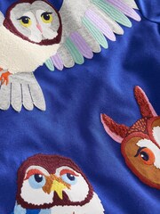Boden Blue Owl Appliqué 100% Cotton T-Shirt - Image 3 of 3