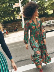 Boden Green Pippa Satin Maxi Dress - Image 1 of 7