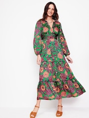 Boden Green Pippa Satin Maxi Dress - Image 3 of 7