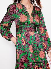 Boden Green Pippa Satin Maxi Dress - Image 4 of 7