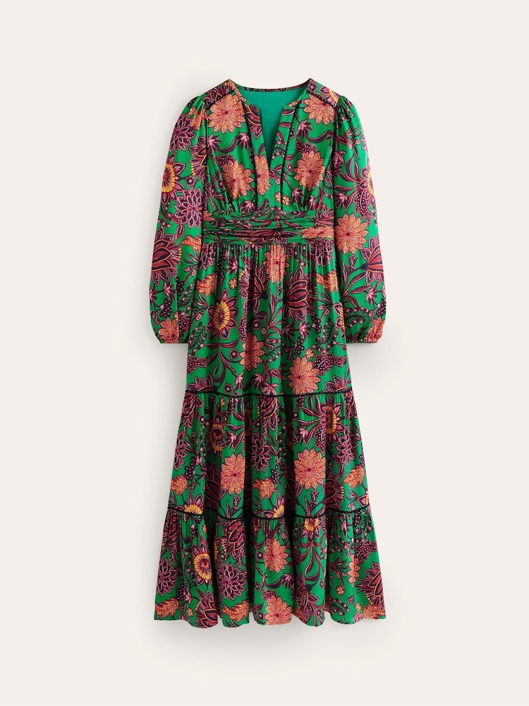 Boden Green Pippa Satin Maxi Dress - Image 7 of 7 Boden Green Pippa Satin Maxi Dress - Image 7 of 7