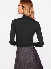 Boden Black Polly Jersey Top - Image 3 of 5