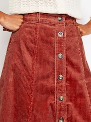 Boden Brown Petra Cord Midi Skirt - Image 2 of 5