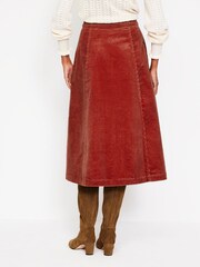 Boden Brown Petra Cord Midi Skirt - Image 3 of 5