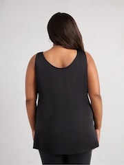 Live Unlimited Black Curve Satin Cowl Neck Vest - Image 7 of 7