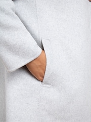 Live Unlimited Grey Curve Wool Blend Double Faced Short Coat - Image 5 of 5