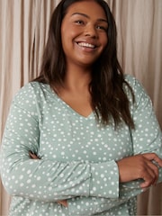 Live Unlimited Green Spot Print Pyjamas Set - Image 2 of 5