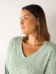 Live Unlimited Green Spot Print Pyjamas Set - Image 5 of 5