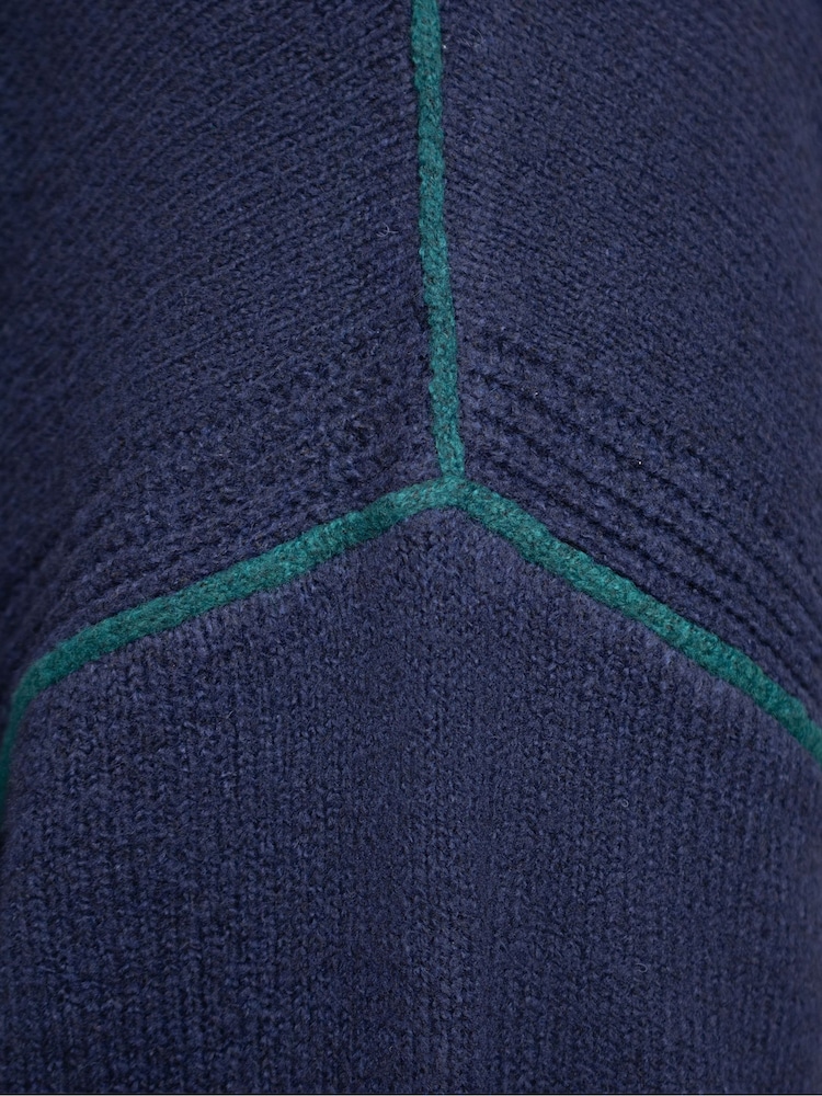 Live Unlimited Blue Tipped Mock Neck Jumper - Image 5 of 5