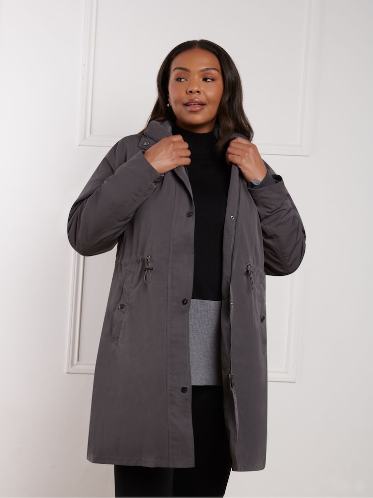 Live Unlimited Grey Curve Lightweight Hooded Raincoat - Image 2 of 6