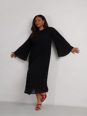 Live Unlimited Black Pleated Dress - Image 5 of 9