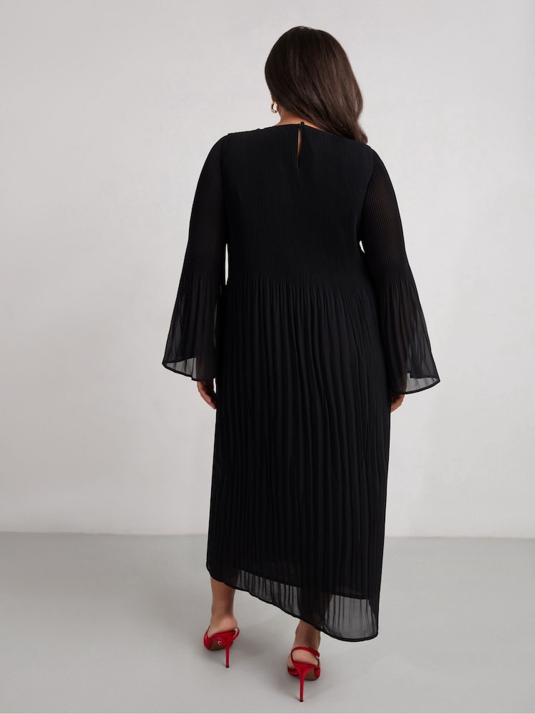 Live Unlimited Black Pleated Dress - Image 9 of 9 Live Unlimited Black Pleated Dress - Image 9 of 9