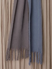 Live Unlimited Grey Curve Ombre Fluffy Scarf - Image 2 of 2