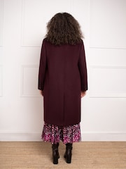Live Unlimited Red Curve Wool Blend Long Tailored Coat - Image 4 of 4
