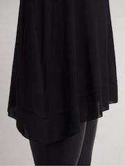 Live Unlimited Curve Petite Jersey Asymmetric Chiffon Hem Top - Image 4 of 5