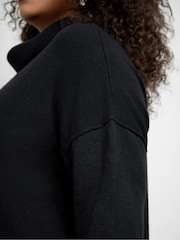 Live Unlimited Black Curve Roll Neck Jumper - Image 4 of 4
