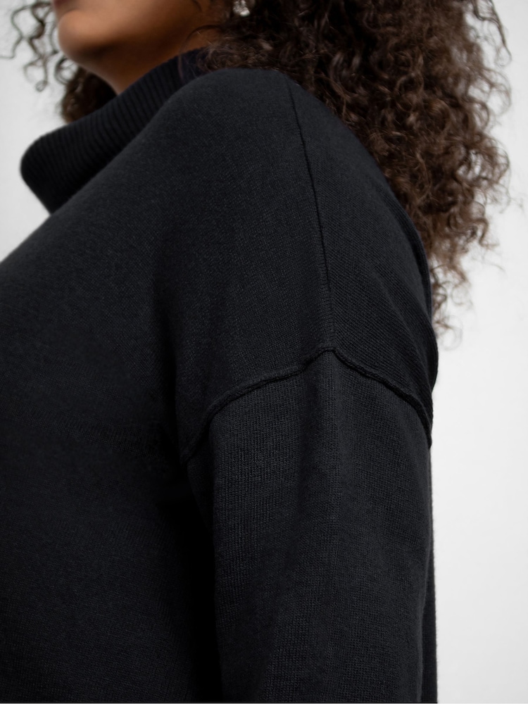 Live Unlimited Black Curve Roll Neck Jumper - Image 4 of 4