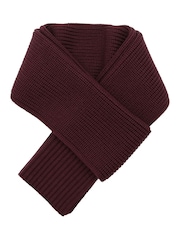COACH Red Woven Patch Knit Scarf - Image 2 of 3
