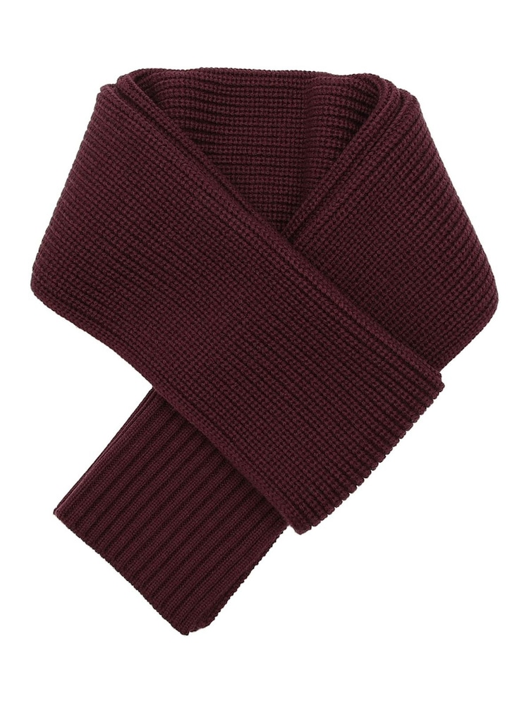 COACH Red Woven Patch Knit Scarf - Image 2 of 3 COACH Red Woven Patch Knit Scarf - Image 2 of 3