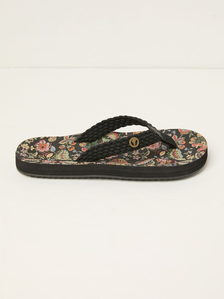FatFace Bay Black Flip Flop - Image 1 of 3
