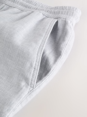 Grey Linen Rich Drawstring Waist Shorts - Image 9 of 10