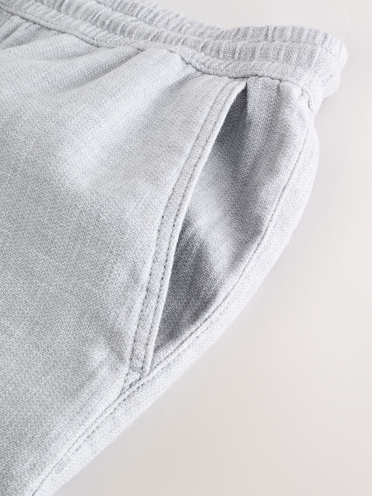 Gris - Shorts taille à cordon de serrage riche en lin - Image 9 of 10
