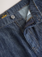 Blue 100% Cotton  Stripe Denim Shorts - Image 7 of 8