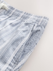 Blue/White 100% Cotton Drawstring Waist Stripe Shorts - Image 10 of 10