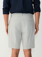 White/Blue Stripe Chino Shorts - Image 2 of 9