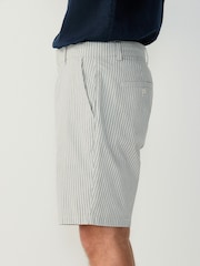 White/Blue Stripe Chino Shorts - Image 3 of 9