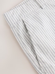 White/Blue Stripe Chino Shorts - Image 7 of 9