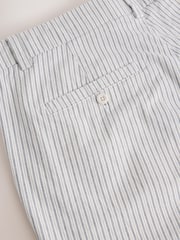 White/Blue Stripe Chino Shorts - Image 8 of 9