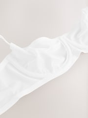 White Non Pad Balcony Invisible Bonded Mesh Baclony Bra - Image 7 of 8