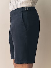 Navy Signature Silk Blend Chino Shorts - Image 4 of 12