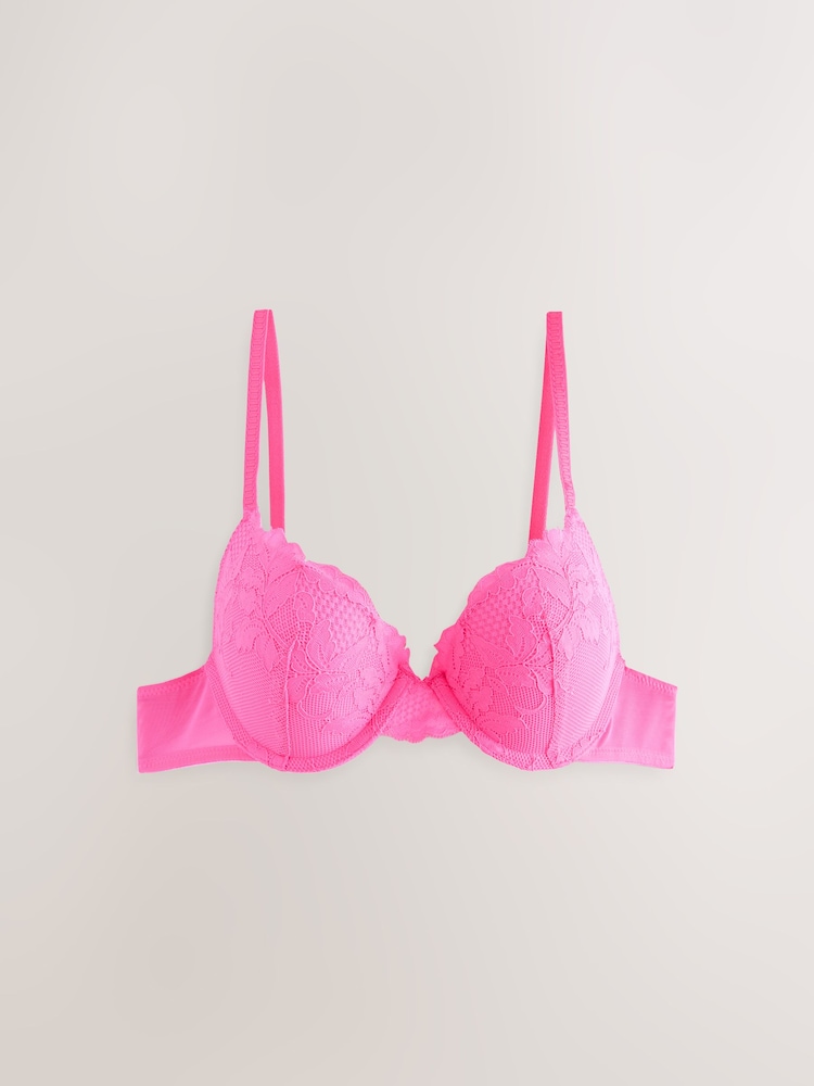 Pink/Cream Lace Bras 2 Pack - Image 10 of 11