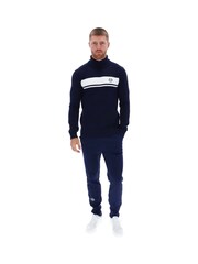 Sergio Tacchini Blue Damarindo Knitted Turtle Neck 100% Cotton Jumper - Image 3 of 3