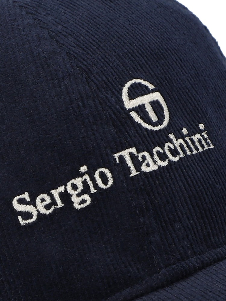 Sergio Tacchini Blue 100% Cotton Sarry Corduroy Cap - Image 3 of 3 Sergio Tacchini Blue 100% Cotton Sarry Corduroy Cap - Image 3 of 3