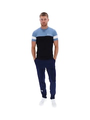 Sergio Tacchini Black Jonnie Crew 100% Cotton T-Shirt - Image 3 of 3