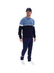 Sergio Tacchini Blue Orion Knit Knitted Crew 100% Cotton Jumper - Image 3 of 3
