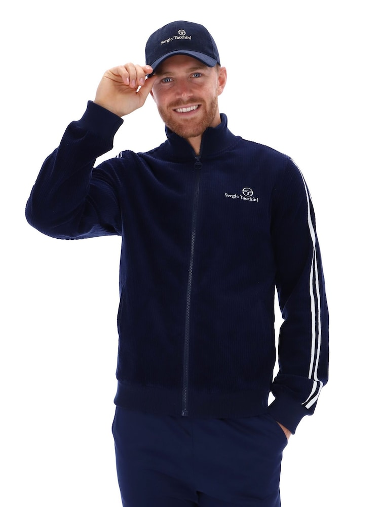 Sergio Tacchini Blue Edgar Track Corduroy Top - Image 2 of 3
