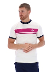 Sergio Tacchini Cream Master Crew 100% Cotton T-Shirt - Image 1 of 3