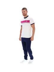 Sergio Tacchini Cream Master Crew 100% Cotton T-Shirt - Image 3 of 3