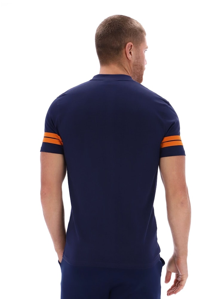 Sergio Tacchini Blue Grello Crew 100% Cotton T-Shirt - Image 2 of 3 Sergio Tacchini Blue Grello Crew 100% Cotton T-Shirt - Image 2 of 3