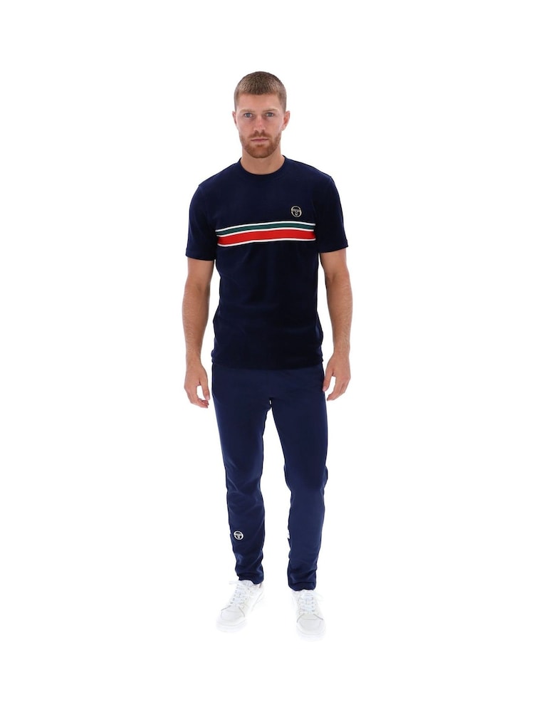 Sergio Tacchini Blue Ayme Velour T-Shirt - Image 1 of 3