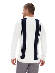 Sergio Tacchini Cream Young Line Knitted 100% Cotton Polo Shirt - Image 2 of 3