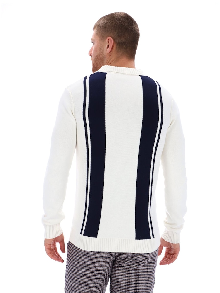 Sergio Tacchini Cream Young Line Knitted 100% Cotton Polo Shirt - Image 2 of 3