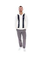 Sergio Tacchini Cream Young Line Knitted 100% Cotton Polo Shirt - Image 3 of 3