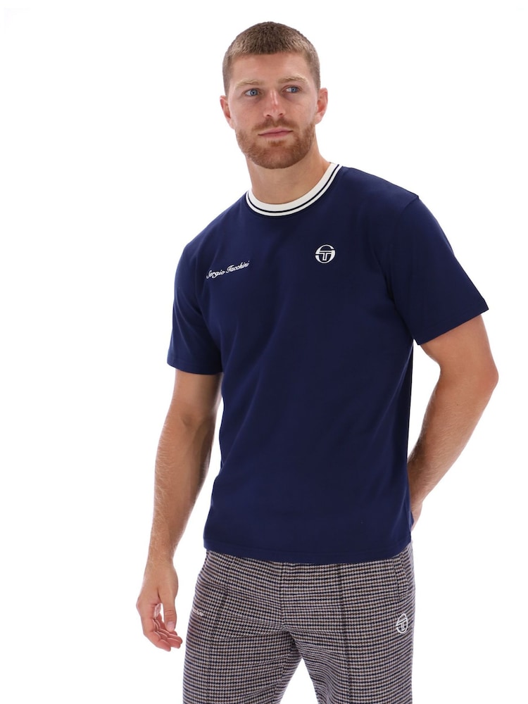 Koszulka Sergio Tacchini Gobert z okrągłym dekoltem, w 100% z bawełny - Obraz 1 z 3