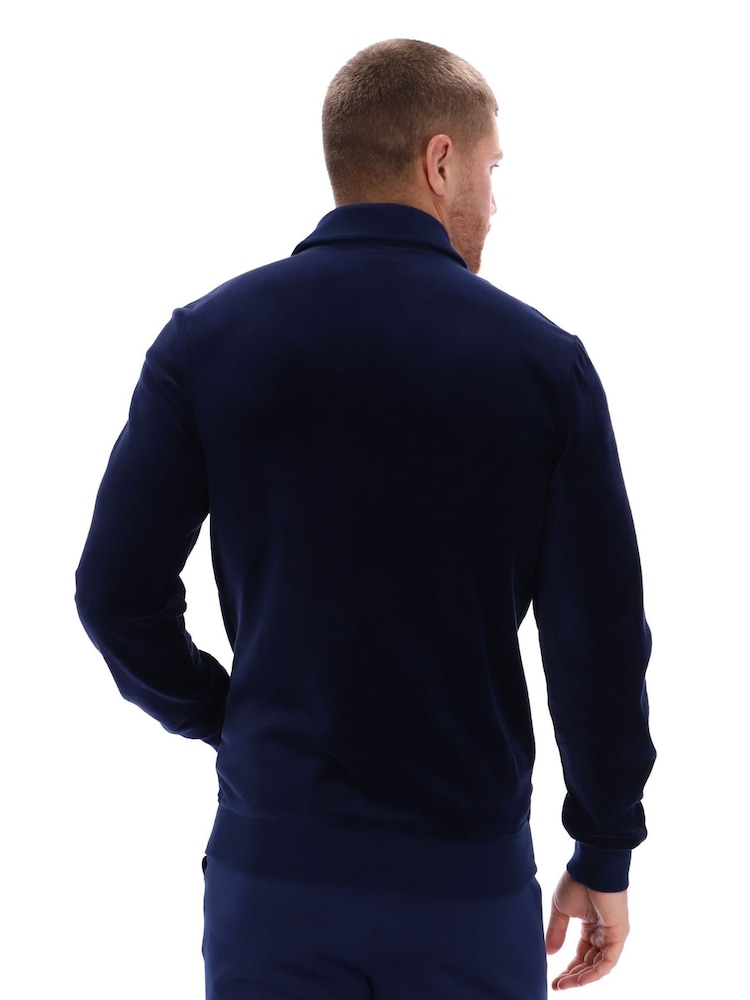 Sergio Tacchini Blue Spencer Track Velour Top - Image 2 of 3