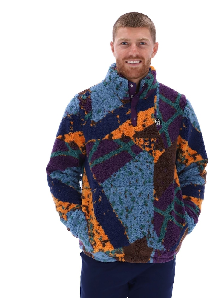Sergio Tacchini Purple Goldberg Borg Fleece - Image 1 of 3 Sergio Tacchini Purple Goldberg Borg Fleece - Image 1 of 3